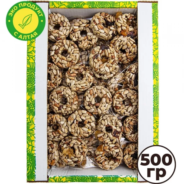 №3 Козинаки из подсолнечника с медом и сухофруктами "Зачетные" 500г в Лиски