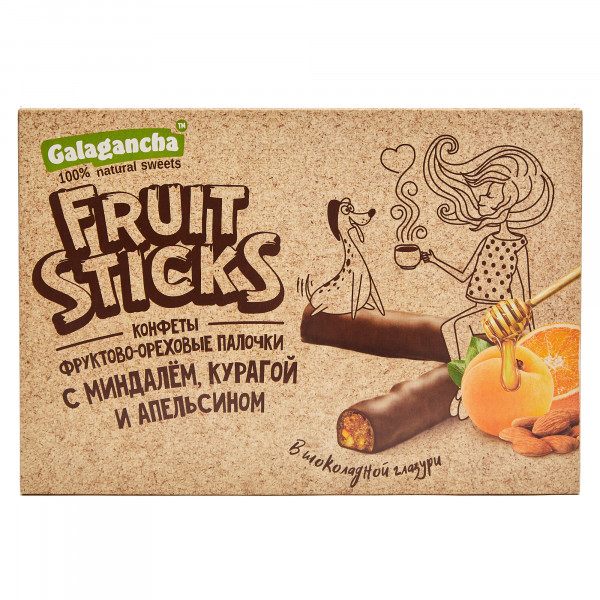 №2 Берестов КРАФТ Fruit Stiсks с курагой и миндалем, 175г   в Лиски