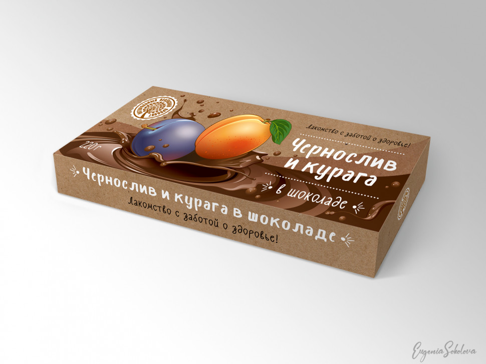  Чернослив и курага в шоколаде, 220г в Лиски