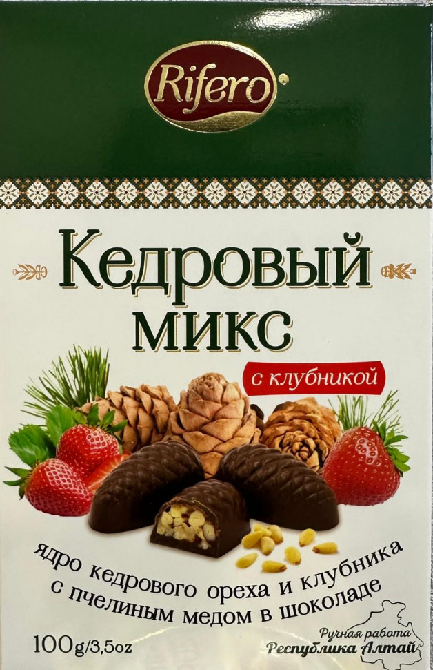  Риф и ко Конфеты "Кедровый микс КЛУБНИКА" 100г     в Лиски