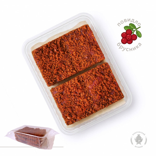 №3 Пряник 400г с фруктовой начинкой Брусника  в Лиски