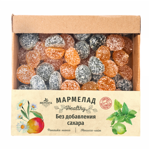 №1 Меренга Мармелад в кокосовой обсыпке Ромашка+Мелисса , 800г     в Лиски