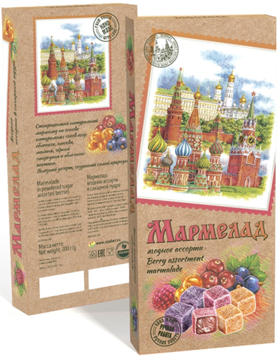  Сладарт Мармелад Ассорти ягодное в сахарной пудре, 200г    в Лиски